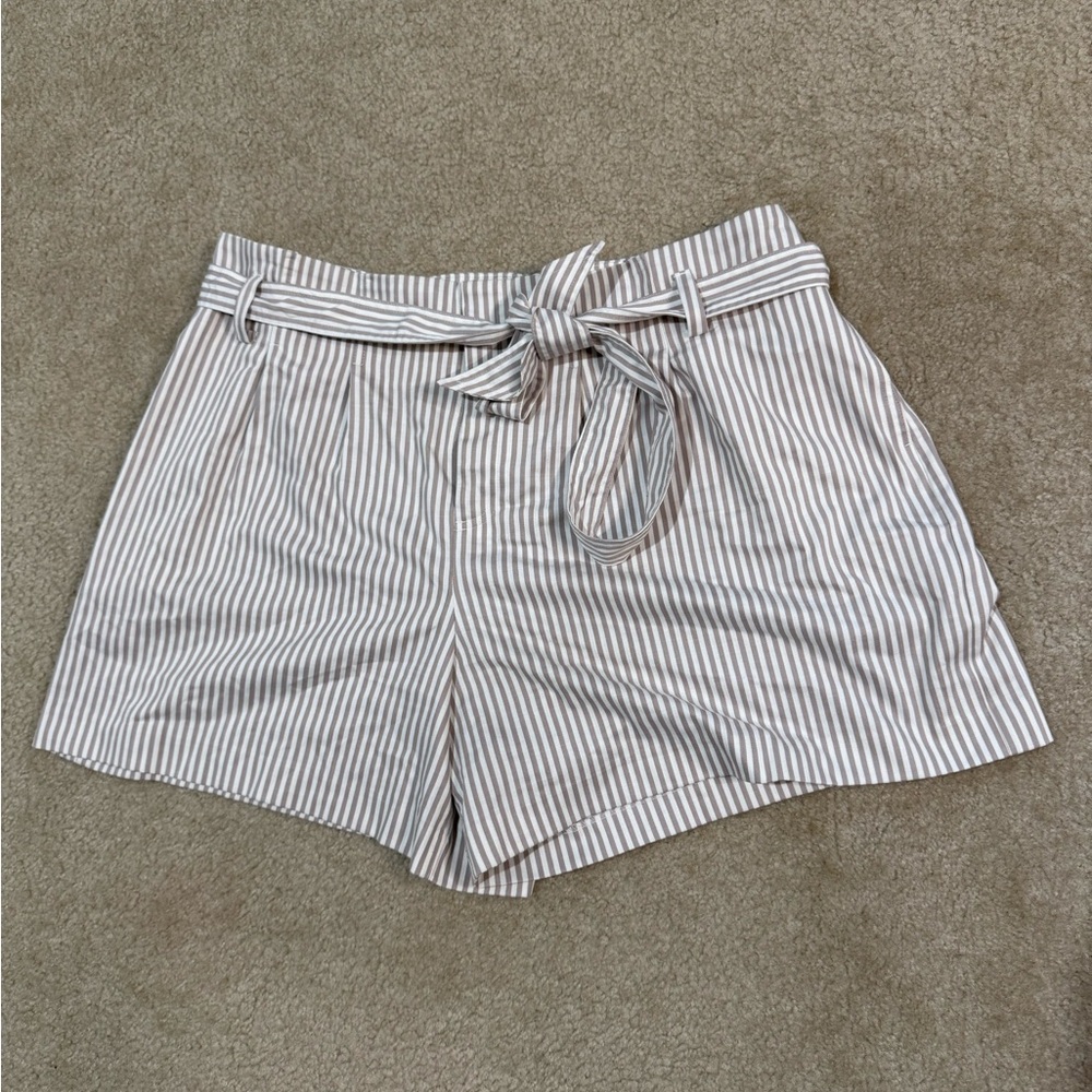 High Waist Striped Shorts